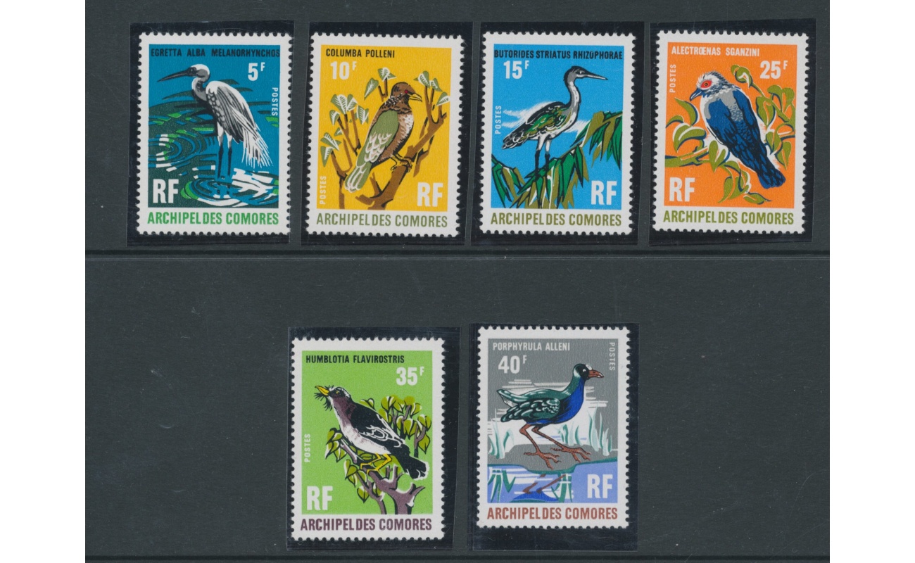 1971 Comores - Catalogo Yvert n. 63/68  - Uccelli - 6 valori - MNH**