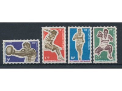 1969 Polinesia Francese - Sport , Yvert  n. 66/69 - 4 valori - MNH**
