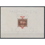 1937  Germania  -  Reich , Foglietto n. 7 , Soprastampa Rossa AUGUST , 1937 , MUNCHEN RIEM - MNH**
