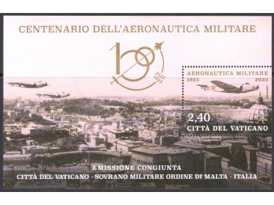 2023 Vaticano - Centenario Aeronautica Militare - Foglietto - Nuovo , MNH**