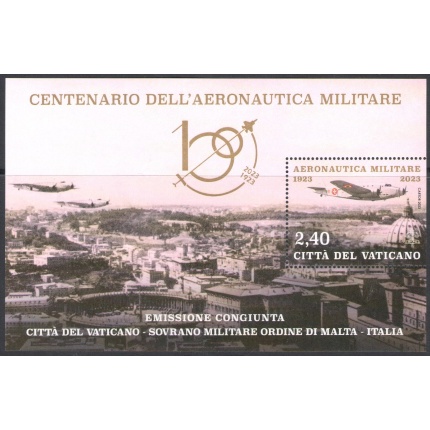 2023 Vaticano - Centenario Aeronautica Militare - Foglietto - Nuovo , MNH**