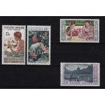 1958 Polinesia - Scene di Vita Quotidiana , Posta Aerea Yvert  n. 1/4 - 4 valori - MNH**