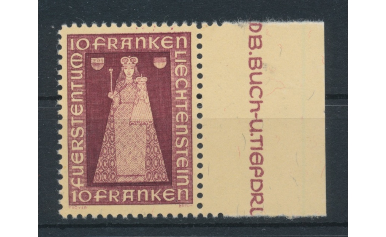 1941 Liechtenstein - n. 172 , Madonna di Dux ,  MNH**  - Bordo di Foglio