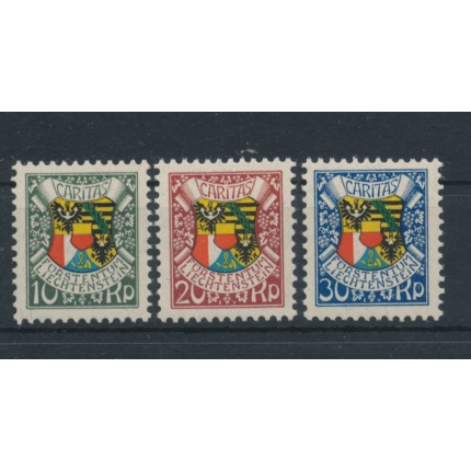 1927 Liechtenstein, n° 75/77 , 87° Compleanno del Principe Giovanni II, 3 val, NMH**