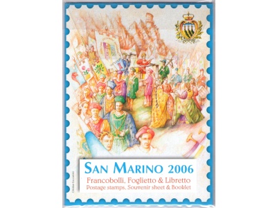 2006 San Marino , Libro Ufficiale Annuale delle emissioni Filateliche , Francobolli , Foglietto e Libretto - MNH**