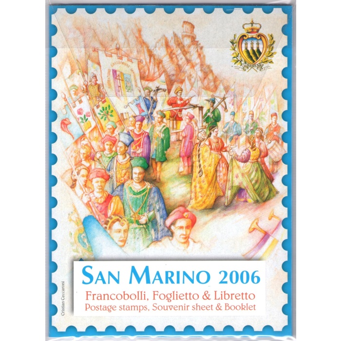2006 San Marino , Libro Ufficiale Annuale delle emissioni Filateliche , Francobolli , Foglietto e Libretto - MNH**