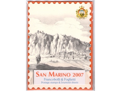 2007 San Marino , Libro Ufficiale Annuale delle emissioni Filateliche , Francobolli , Foglietti - MNH**
