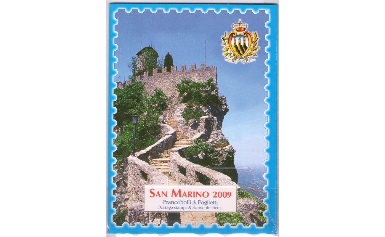 2009 San Marino , Libro Ufficiale Annuale delle emissioni Filateliche , Francobolli , Foglietti - MNH**