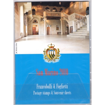 2010 San Marino , Libro Ufficiale Annuale delle emissioni Filateliche , Francobolli , Foglietti - MNH**