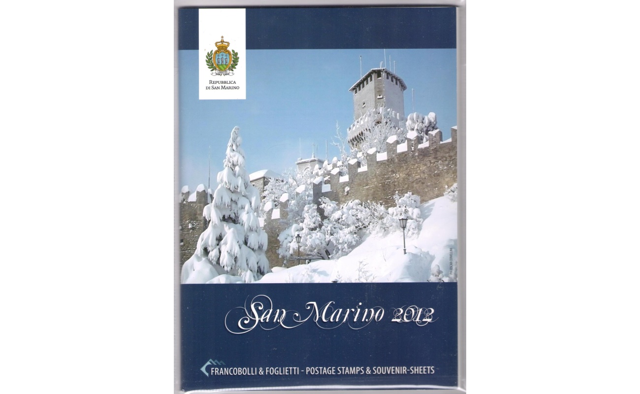 2012 San Marino , Libro Ufficiale Annuale delle emissioni Filateliche , Francobolli , Foglietti - MNH**