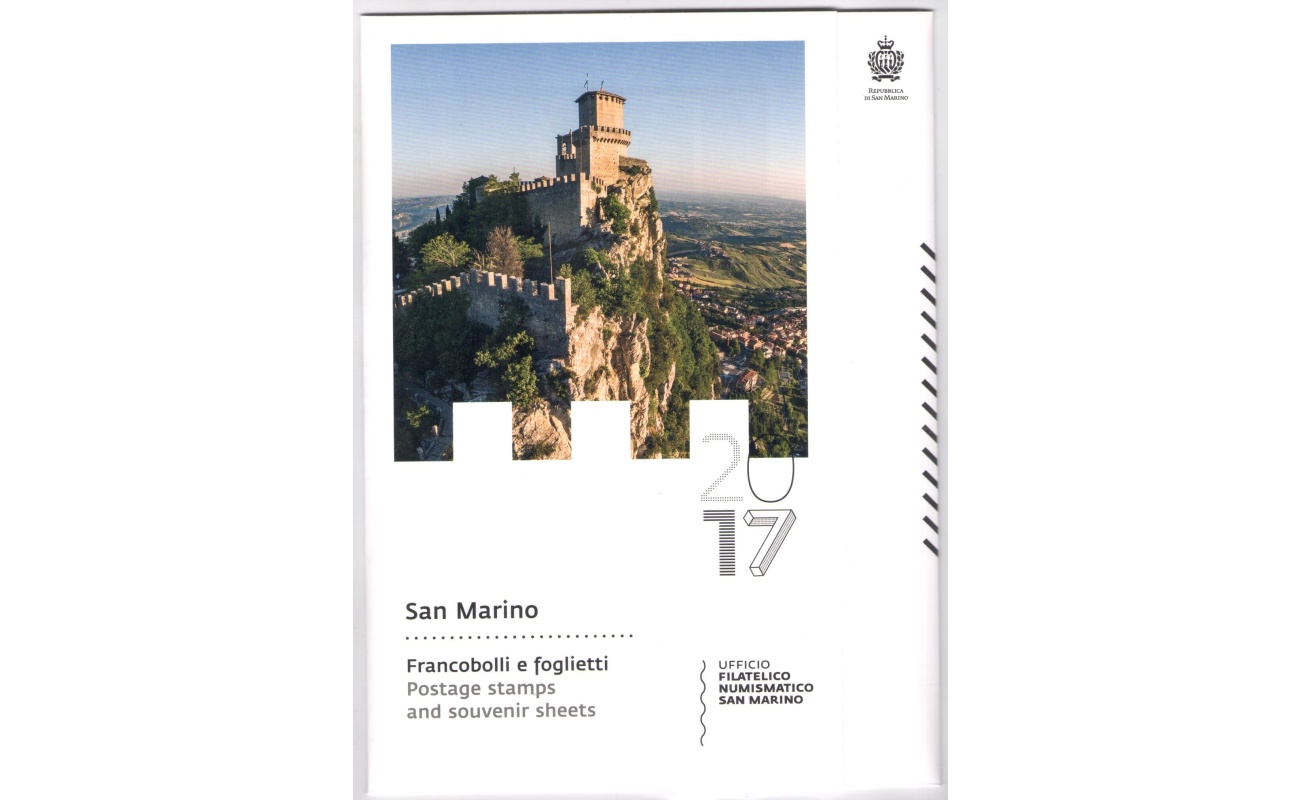 2017 San Marino , Libro Ufficiale Annuale delle emissioni Filateliche , Francobolli , Foglietti - MNH**