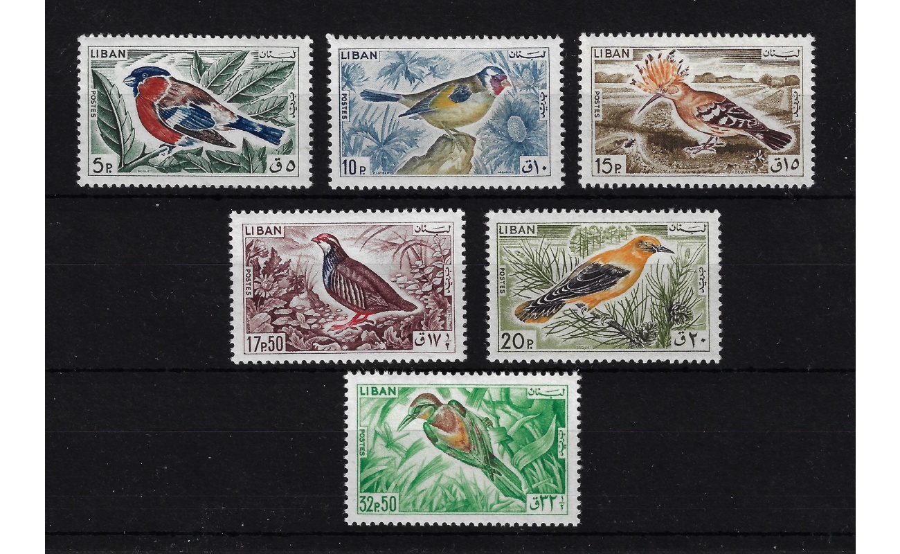 1965 Libano - Yvert n. 250-55 - Uccelli - 6 valori - MNH**