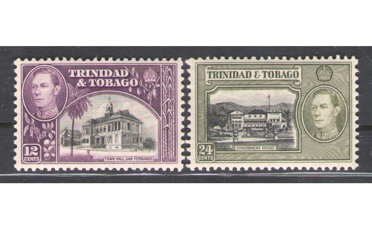 1938-44 Trinidad and Tobago - Stanley Gibbons n. 252-53 - MLH*