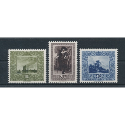 1951 Liechtenstein - n. 263/65 , Quadri - Dipinti , 3 valori , MNH**