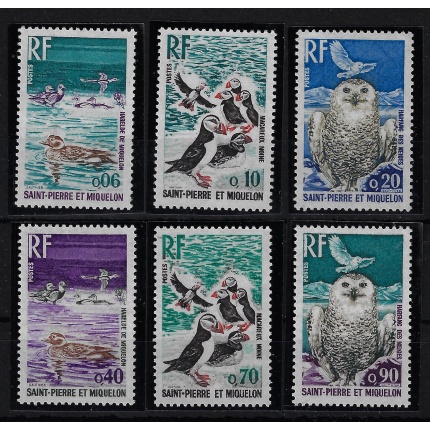 1973 Saint Pierre et Miquelon  , Uccelli - Yvert n. 425-30 - 6 valori - MNH**
