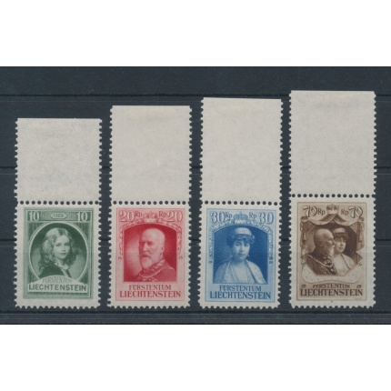 1929 Liechtenstein, n. 90/93 , Avvento al trono del Principe Francesco I, 4 valori , NMH**