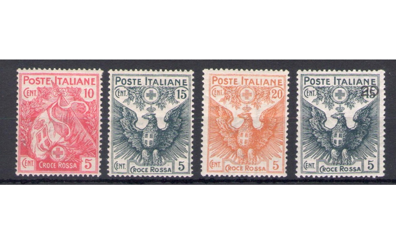 1915-16 Italia - Regno, n. 102-05 , Croce Rossa - MNH**