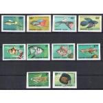 1962 Ungheria - Pesci - Non Dentellati - Michel  n. 1820B/1829B - 10 valori - MNH** - Tiratura 3671