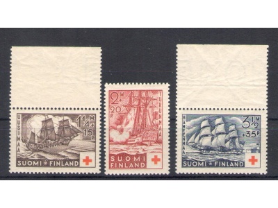 1937 Finlandia - n. 189-91 , Navi - 3 valori - MNH**