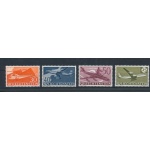1960 Liechtenstein, Posta Aerea n. 34/37 , Aerei diversi. 30° anniversario del francobollo di posta aerea , 4 valori , MNH**