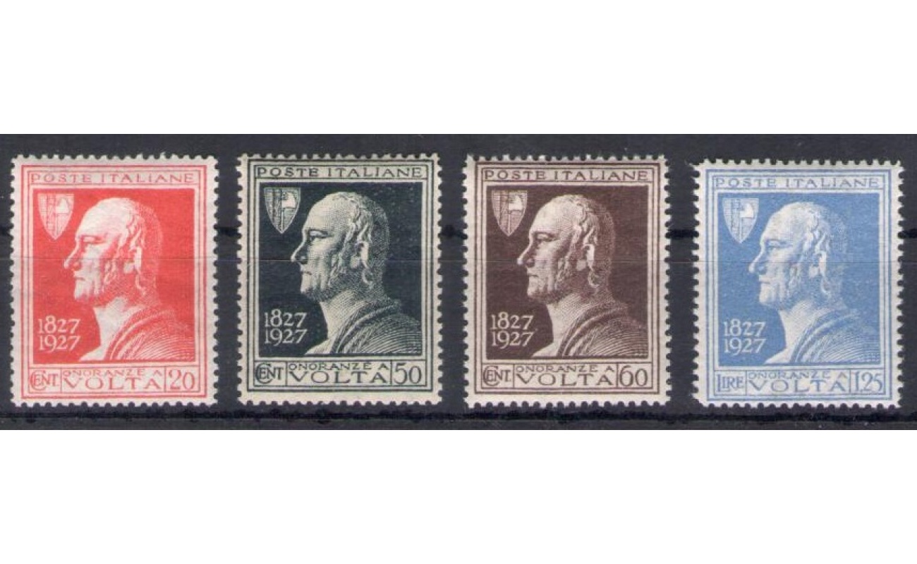 1927 Italia - Regno - Centenario Morte di Alessandro Volta n. 210/13 - 4 valori - MNH **
