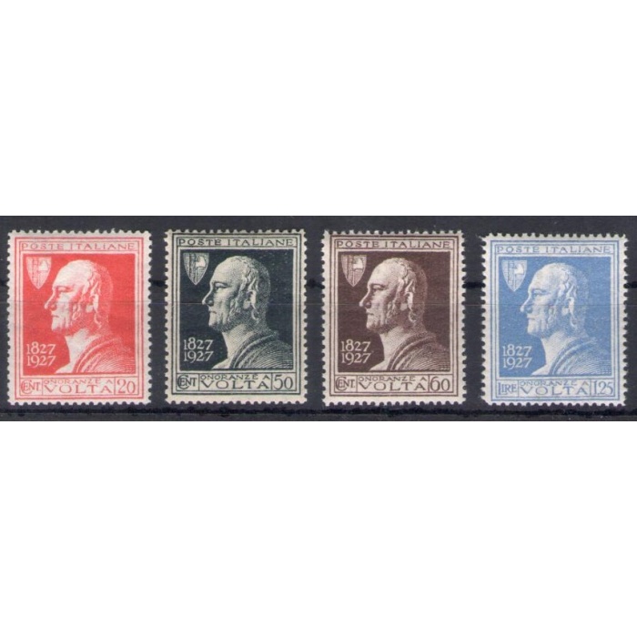 1927 Italia - Regno - Centenario Morte di Alessandro Volta n. 210/13 - 4 valori - MNH **