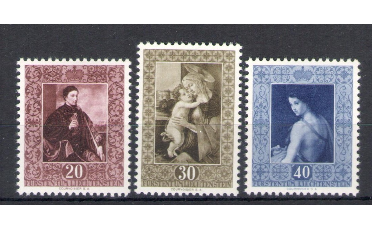 1942 Liechtenstein - Quadri , n. 268-70 , 3 valori - MNH**