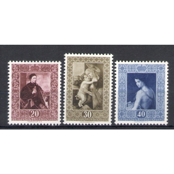 1942 Liechtenstein - Quadri , n. 268-70 , 3 valori - MNH**