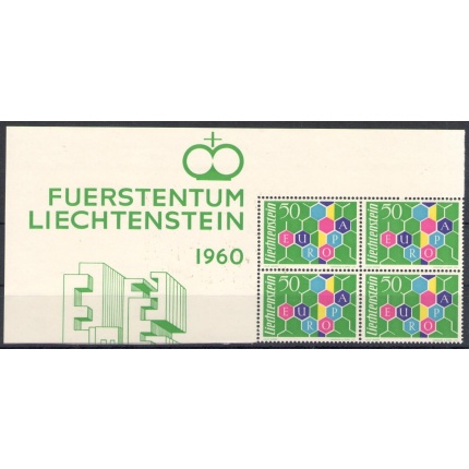 1960 Liechtenstein - Europa Cept - n. 355 - Blocco di Quattro - MNH**