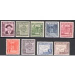 1948 Andorra Spagnola,  n. 42-50 Soggetti Vari, 9 valori - MNH**
