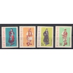 1962 Albania - Costumi - n. 695B-98B - Non Dentellati - 4 valori - MNH**