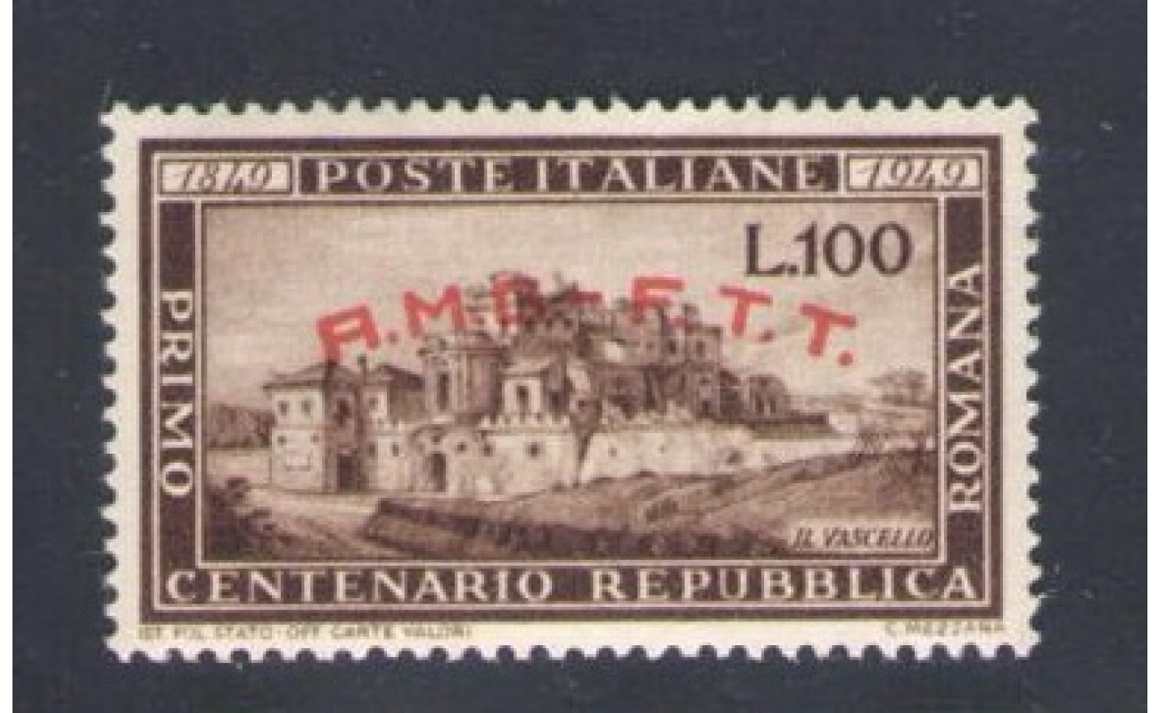 1949 TRIESTE A - n° 41 , Centenario della Repubblica Romana , MNH**