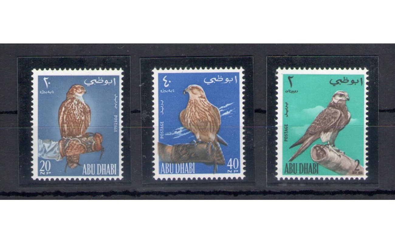 1965 Abu Dhabi, Yvert n. 12/14 - Uccelli - MNH**