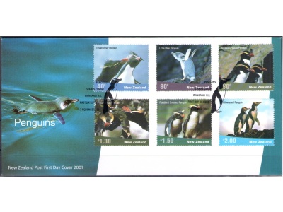 2001 New Zealand, Pinguini - n. 1887/92 - FDC - Usati
