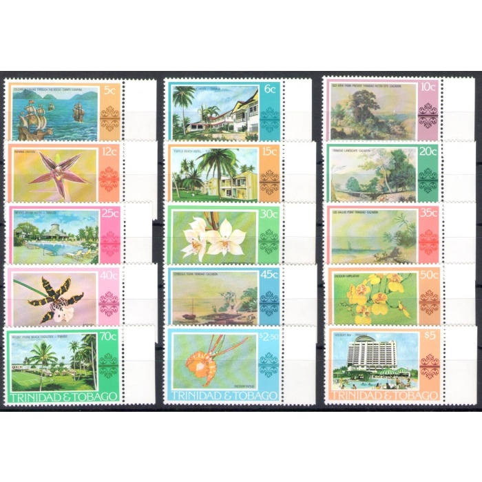 1976-78 Trinidad and Tobago - Yvert n. 349/53+367/71+372/76 - MNH**