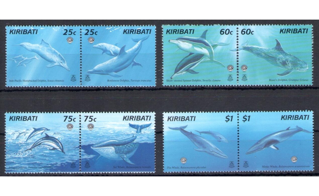 1998 Kiribati, Balene e Delfini - n. 414/21 - 8 valori - MNH**