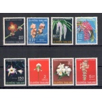 1967 Thailandia, Yvert n. 470/77 - Fiori - Orchidee - MNH**