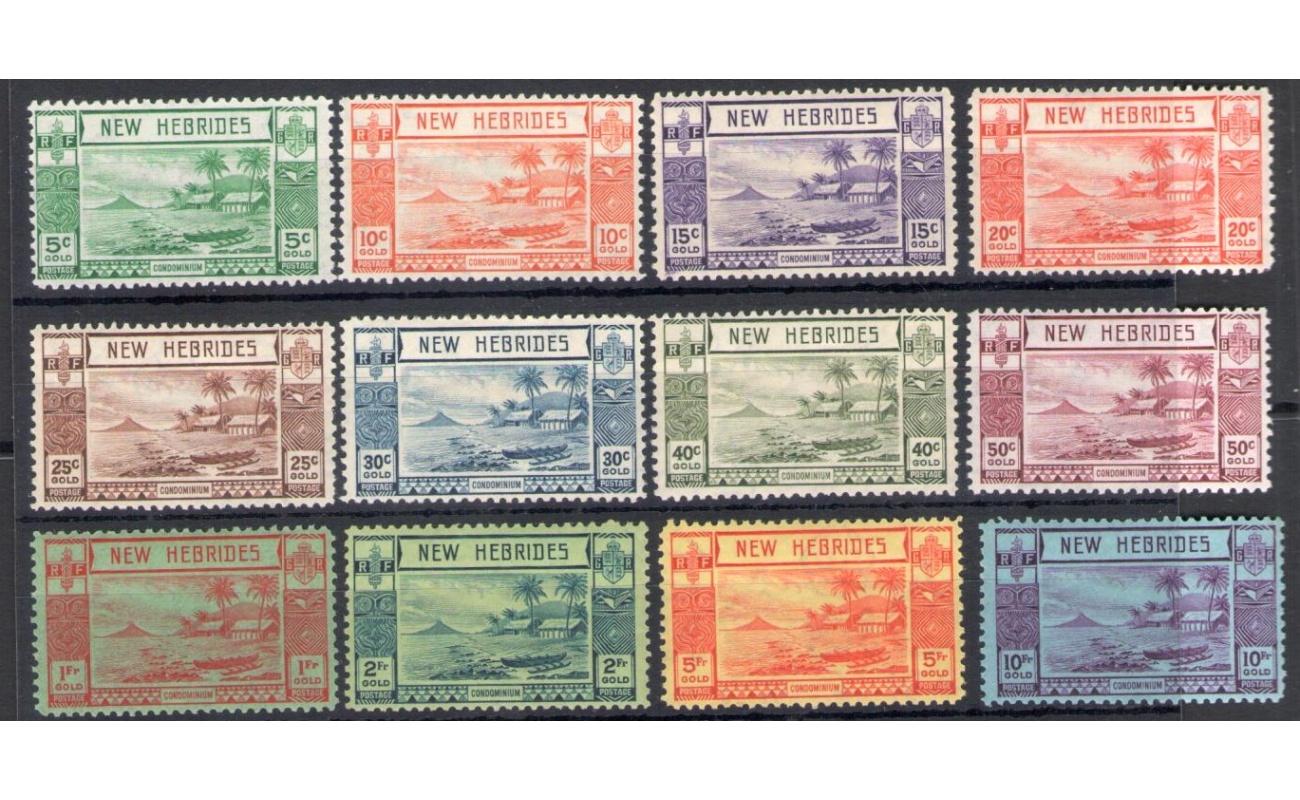 1938 New Hebrides - Stanley Gibbons n. 52/63 - Nuova valuta - MNH**