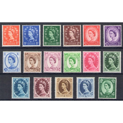 1955-58 Gran Bretagna - Elisabetta II, Filigrana S. Edward SG n. 540/56 - MNH**