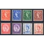 1958-61 Gran Bretagna - Elisabetta II, 2 Linee Grafite SG n. 587/94 - MNH**