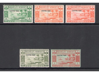 1938 Nouvelles Hebrides - Stanley Gibbons n. fd65/fd69 - MNH**
