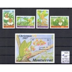 1987 Montserrat, Yvert n. 657/60+BF 43 - Fiori - MNH**