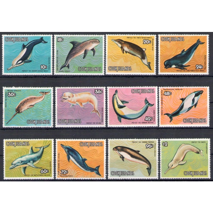 1984 Cook Islands, Balene e Delfini - n. 752-63 - MNH**