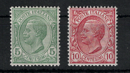 1906 Italia, Regno, 81/82, 15 cent verde, 10 cent rosa, Ottima Centratura, MNH**