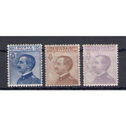 1908 Italia - Regno, n. 83/85 - 25-40-50 cent, Ottima Centratura - MNH**