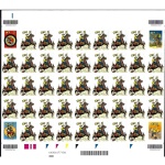 2023 Italia, Tex Willer, Foglio completo, 41 valori + 4 chiudilettera - MNH**
