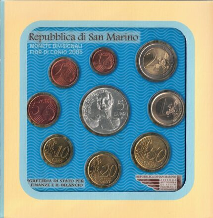 2005 Repubblica  di San Marino - Monete Divisionali - Serie completa FDC