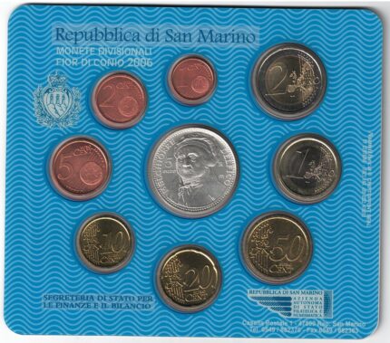2006 Repubblica  di San Marino - Monete Divisionali - Serie completa FDC