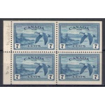 1946-47 Canada - Stanley Gibbons n. 407a - Blocco di quattro da Libretto MNH**