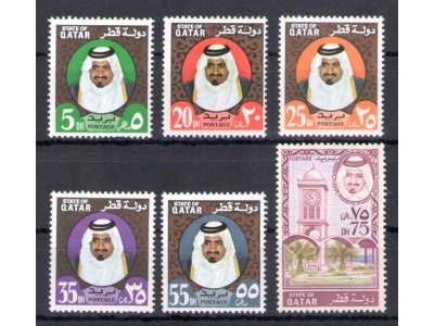 1973 QATAR, SG n. 445/51 - Sceicco Khalifa - MNH** (non completa)
